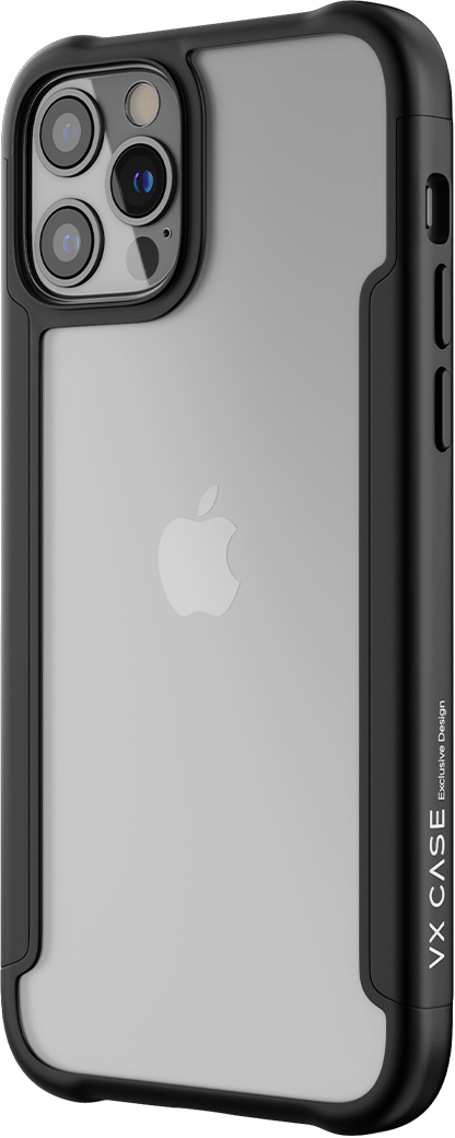Capa VX Case Shield Cover, proteção e elegância juntas numa capa, borda preta com centro transparente que mantém o design do smartphone