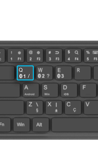 Novo teclado bluetooth permite emparelhamento com até 3 dispositivos