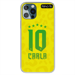 Capa Revo 16 Para iPhone 12 Pro Max Brasil Onça Textura Amarela