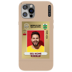 Capa Para iPhone 12 Pro Max World Cup Sticker Gold