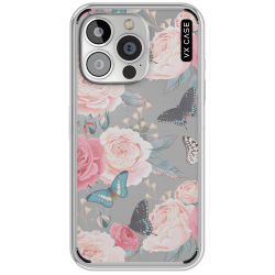 Capa Para iPhone 13 Pro Peonies Butterfly