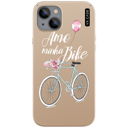 Capa Para iPhone 13 Amo Minha Bike [branca]