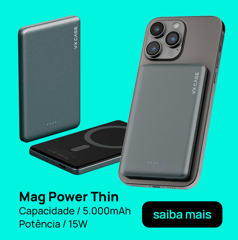 Mag Power Thin - Carregador portátil MagSafe com 5.000 mAh 15W - VX Case